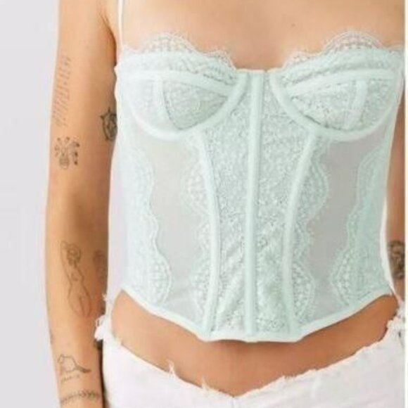 020 Urban Outfitters Out From Under Modern Love Corset Top NWOT Size XLarge - Picture 1 of 11